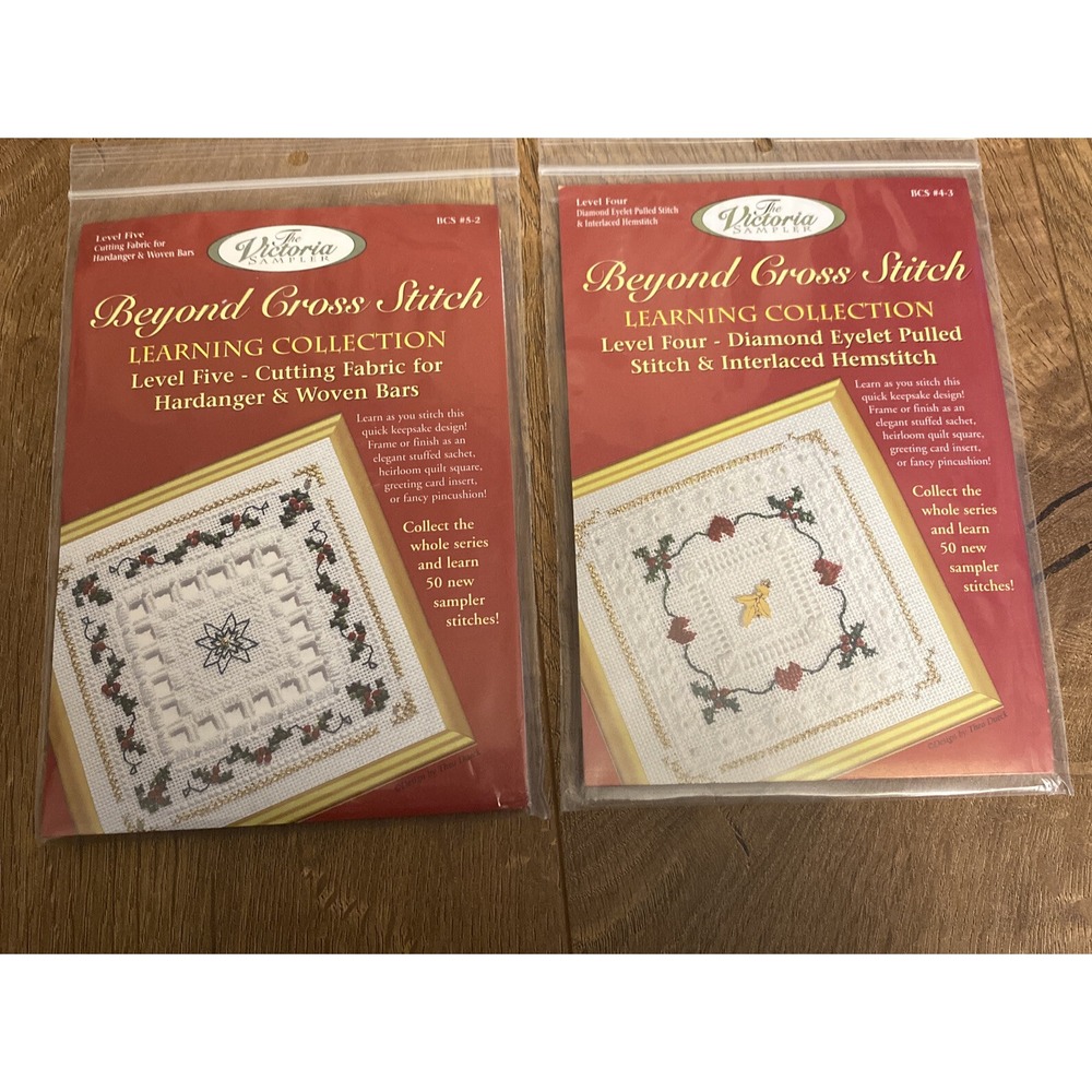 The Victoriaโ Sampler Cross Stitch Learning Collection Kit Set Of 2